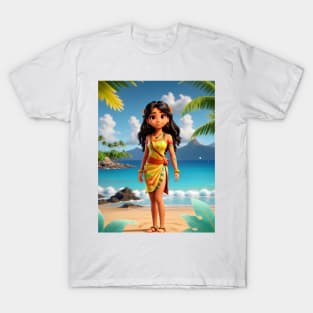 Hawaiian Girl Sticker #5 T-Shirt